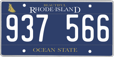 RI license plate 937566