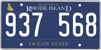 RI license plate 937568