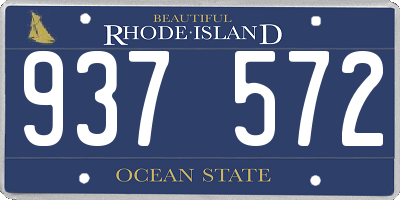 RI license plate 937572