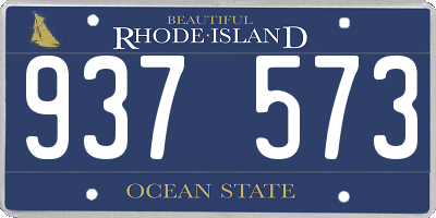 RI license plate 937573