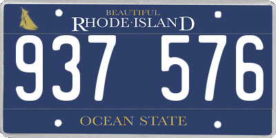 RI license plate 937576