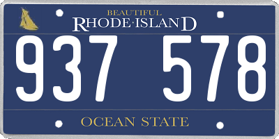 RI license plate 937578