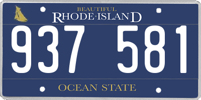 RI license plate 937581