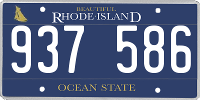 RI license plate 937586