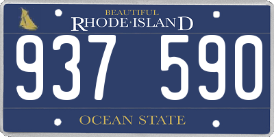 RI license plate 937590