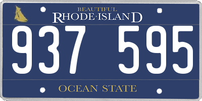 RI license plate 937595
