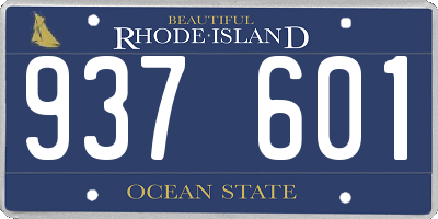 RI license plate 937601