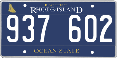 RI license plate 937602