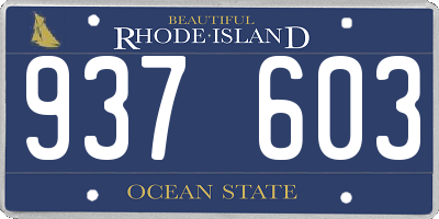 RI license plate 937603