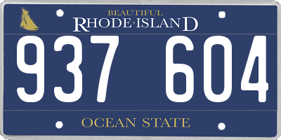 RI license plate 937604