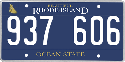 RI license plate 937606
