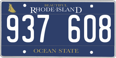 RI license plate 937608