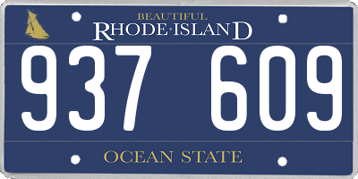 RI license plate 937609