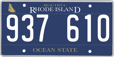 RI license plate 937610