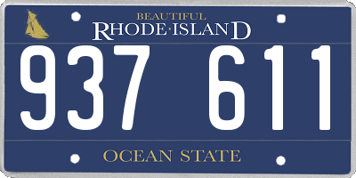 RI license plate 937611