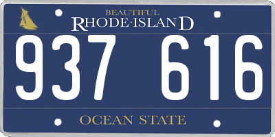 RI license plate 937616