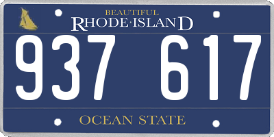 RI license plate 937617