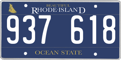 RI license plate 937618