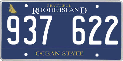 RI license plate 937622