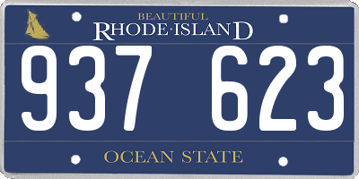 RI license plate 937623