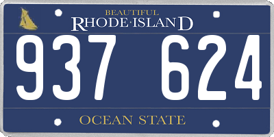 RI license plate 937624