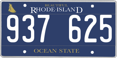 RI license plate 937625