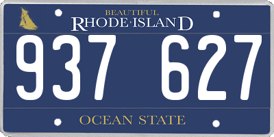 RI license plate 937627