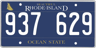 RI license plate 937629