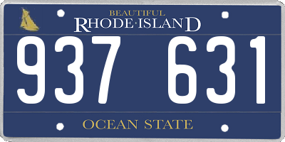RI license plate 937631