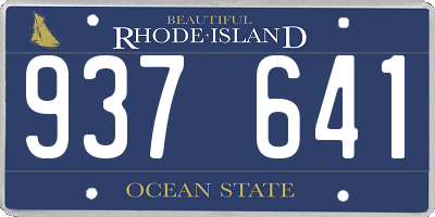 RI license plate 937641