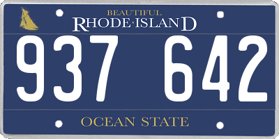 RI license plate 937642