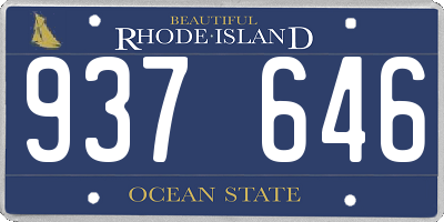 RI license plate 937646
