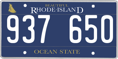 RI license plate 937650