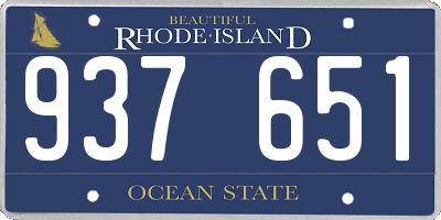 RI license plate 937651