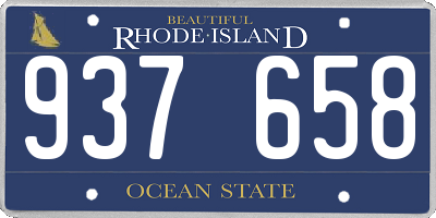 RI license plate 937658