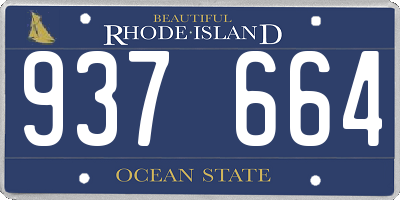 RI license plate 937664