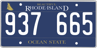 RI license plate 937665