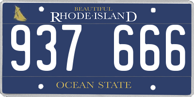 RI license plate 937666