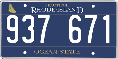 RI license plate 937671