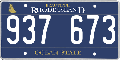 RI license plate 937673