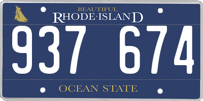 RI license plate 937674