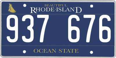 RI license plate 937676