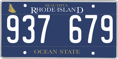 RI license plate 937679