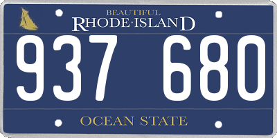 RI license plate 937680