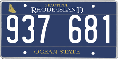 RI license plate 937681