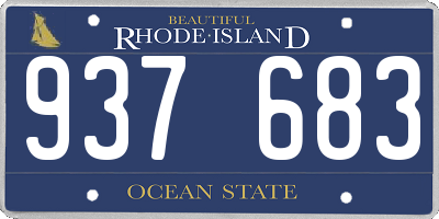 RI license plate 937683