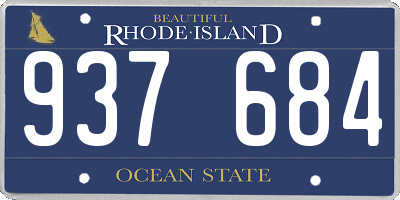 RI license plate 937684