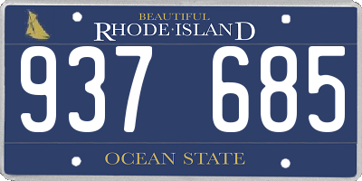 RI license plate 937685