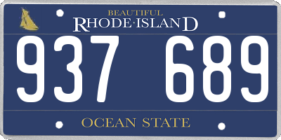 RI license plate 937689