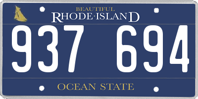 RI license plate 937694